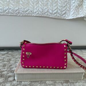 Valentino Garavani Small Rockstud Grainy Calfskin Crossbody Bag